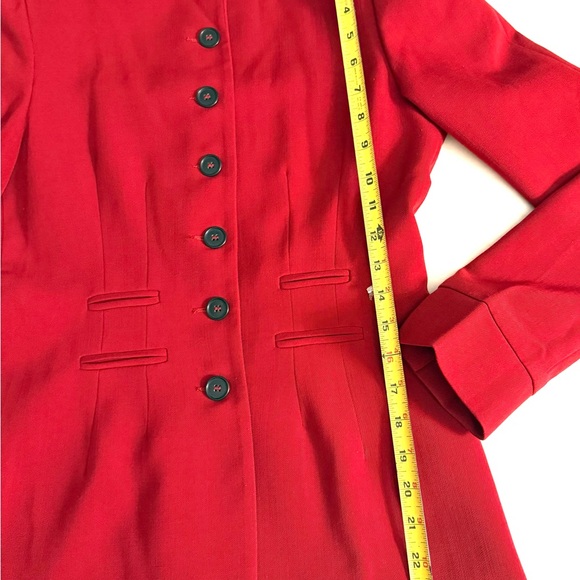 Classic vintage dressage style figure flattery Cranberry red jacket - Picture 9 of 12